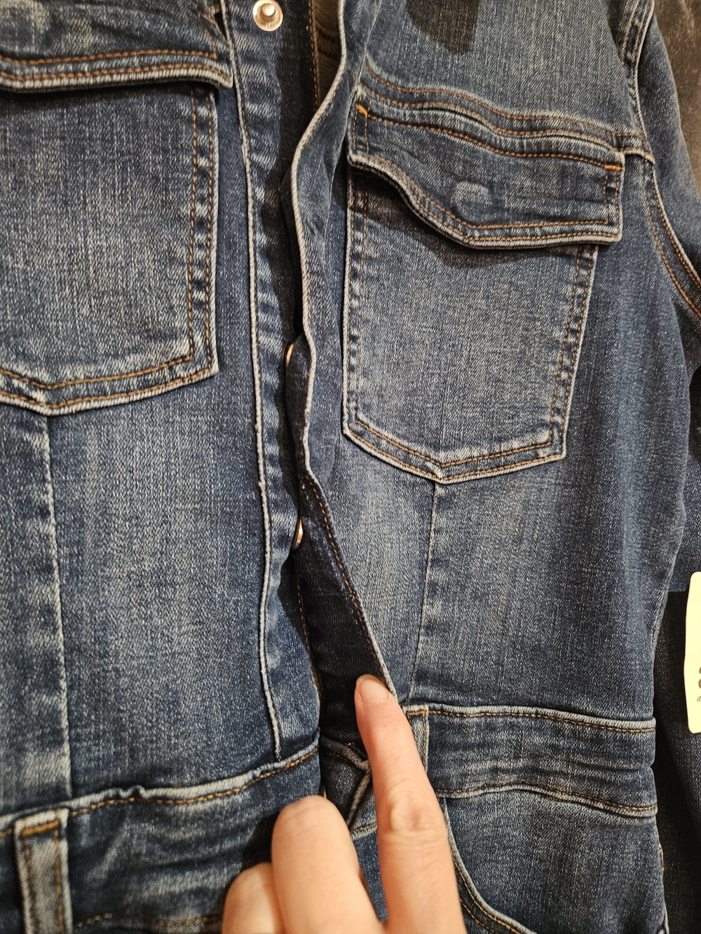 a.n.a Dark Blue Denim Shirt Dress - Picture 4 of 6